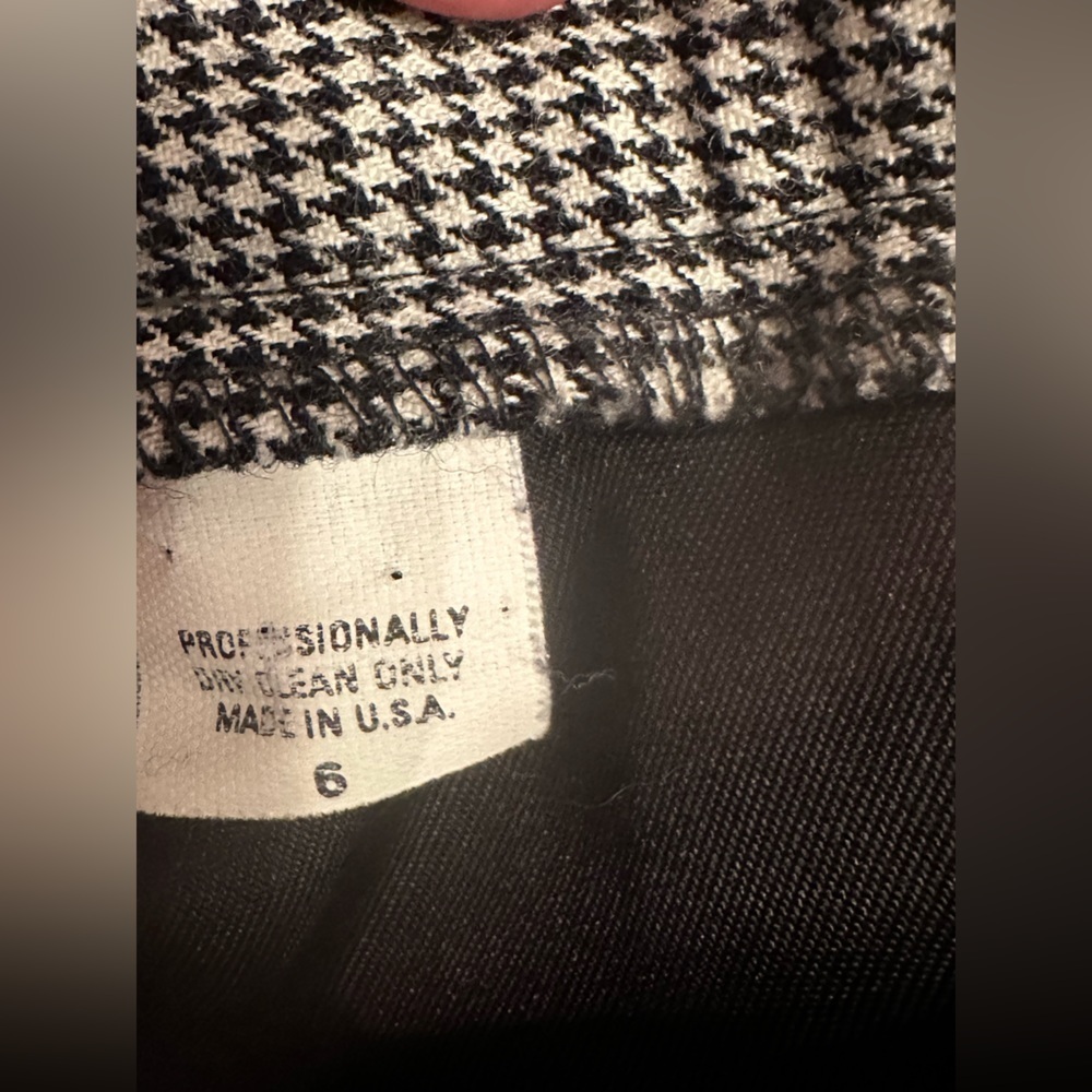 Mark Shale Vintage  Black and White Houndstooth Pencil Skirt Women's Size 6 - Picture 13 of 13
